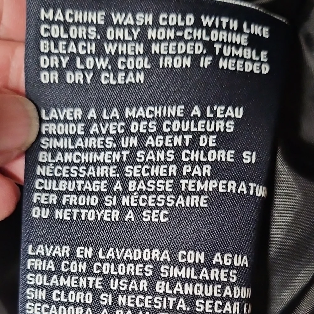 London Fog Black Hooded Raincoat -Snap Front- Mid Length - Picture 6 of 7